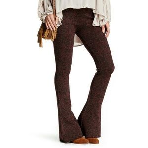 Free People Lurex Sweater Flare Pants